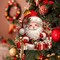 Diamond Art Hanging Kit for Adult,Special Shaped Rhinestone,DIY Acrylic Diamond Art Painting Window Pendants Home Garden Wall Hanging Kits Hanging Ornament,Double Sided. (Father Christmas-1)